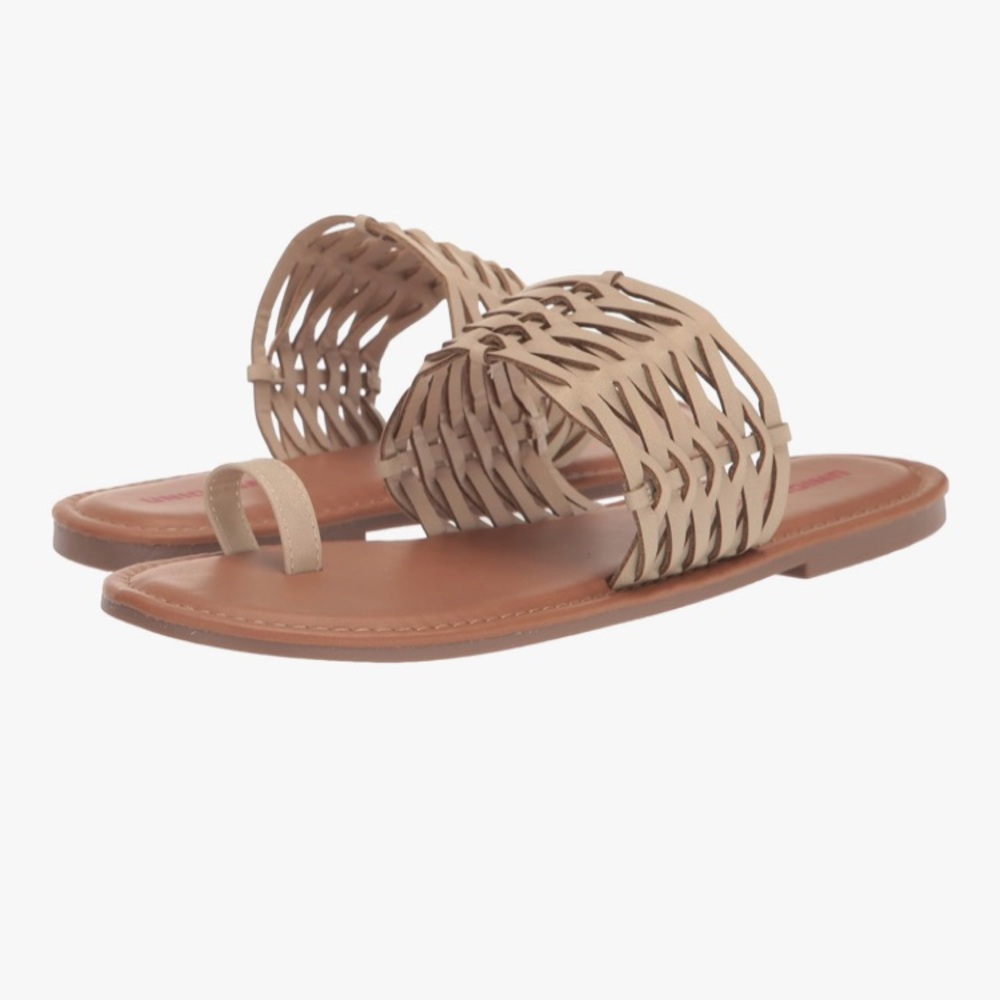 UNIONBAY Tan Woven Slide Sandals